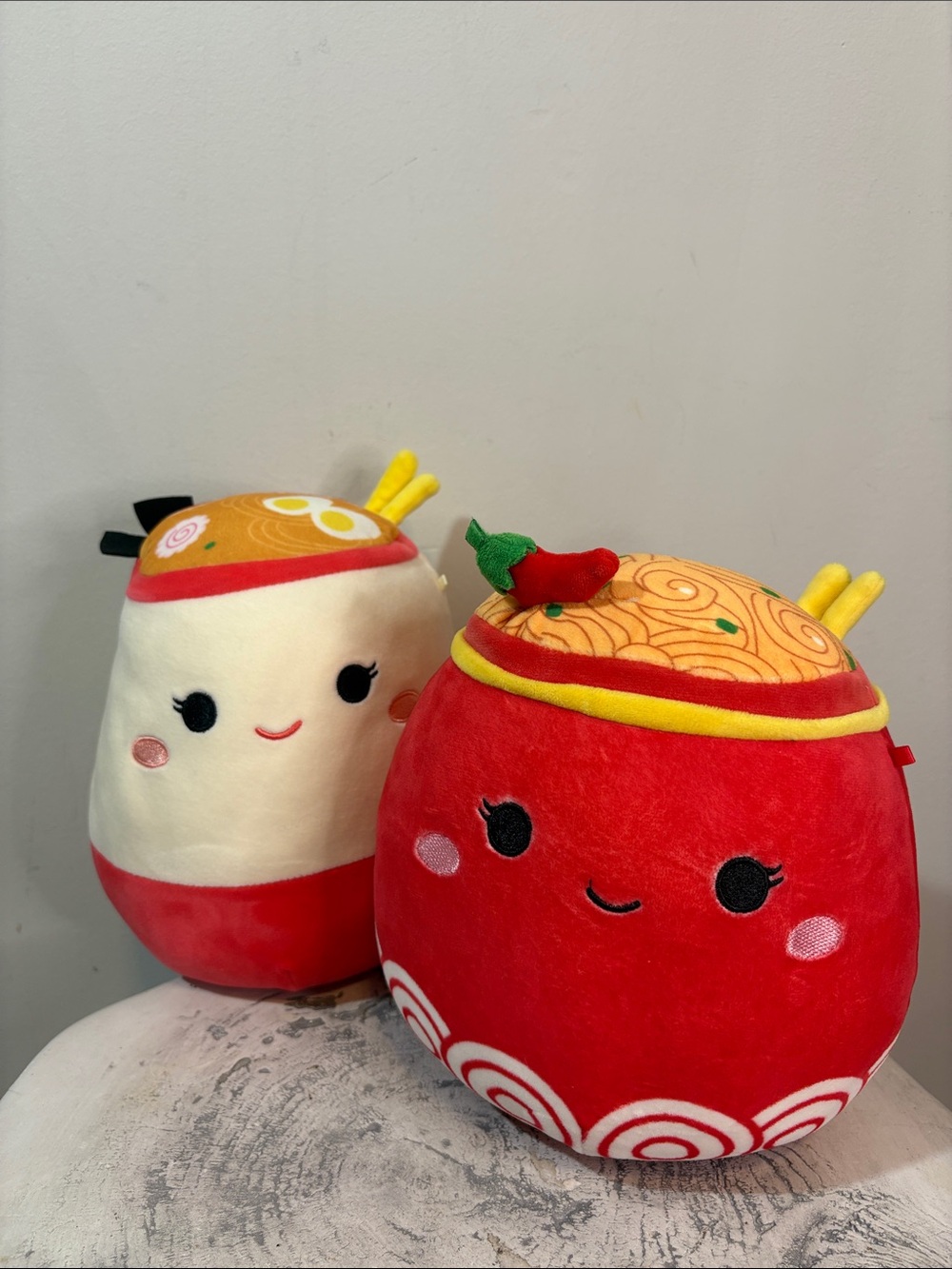 Squishmallows Matching Raisy & Odion Ramen 8” Plush Bundle Two Pack
